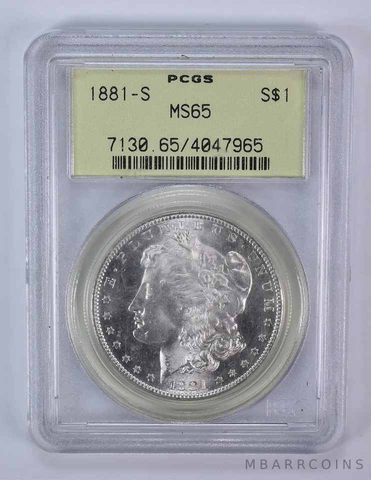 1881-S Morgan Silver Dollar MS65 PCGS OGH a8142
