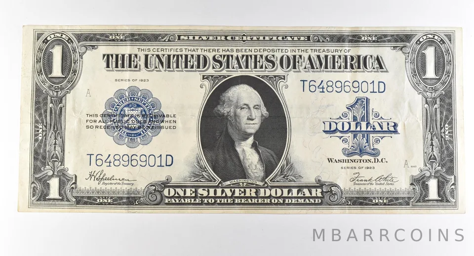 1923 $1 Silver Certificate Large Note Blue Seal *3006