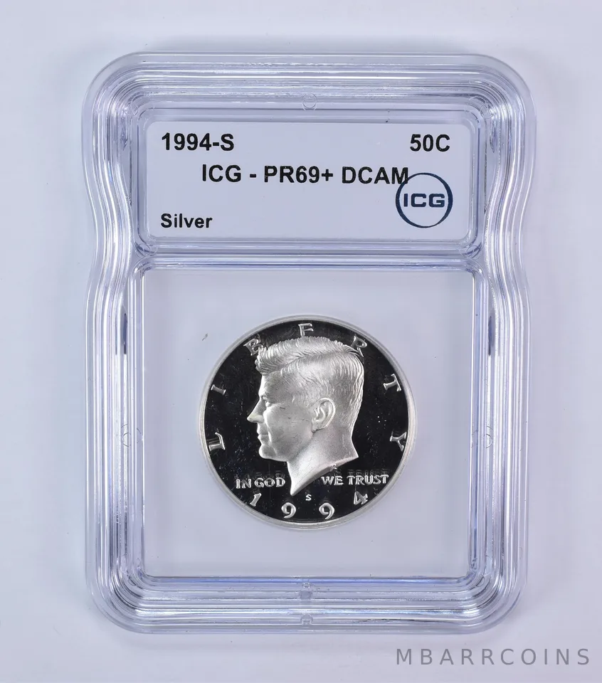 1994-S Kennedy Half Dollar Silver PR69+ DCAM ICG