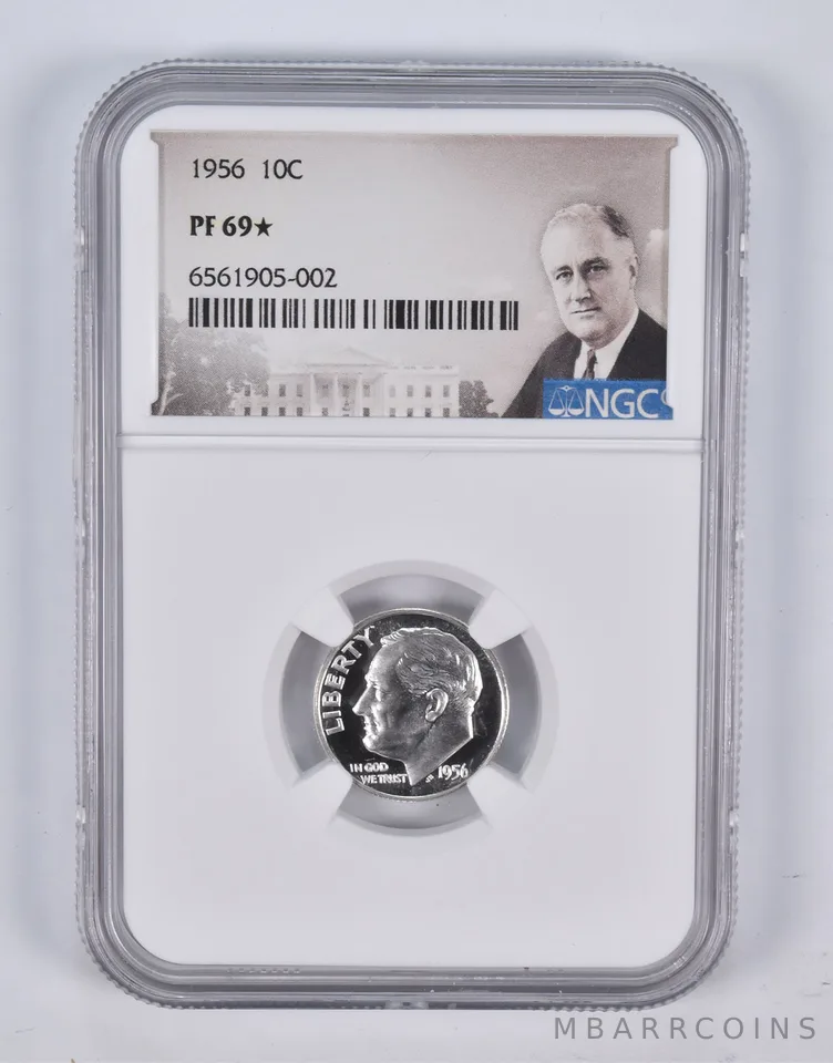 PF69* 1956 Roosevelt Dime NGC a2329