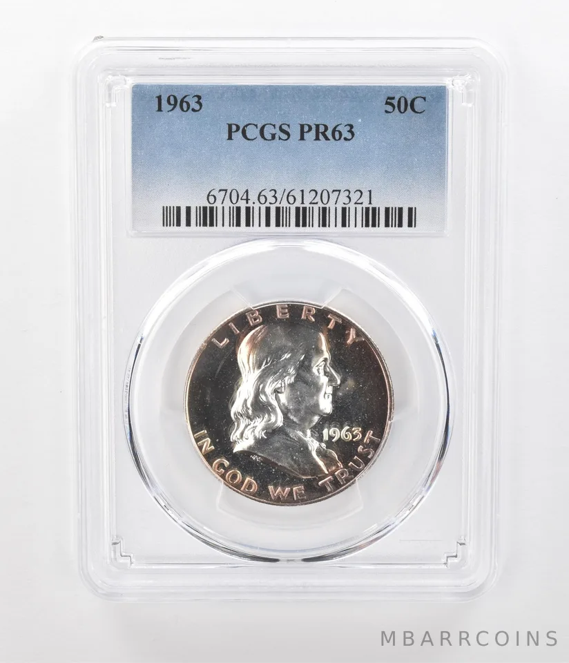 1963 Franklin Half Dollar PR63 PCGS Beautiful Tone *1151