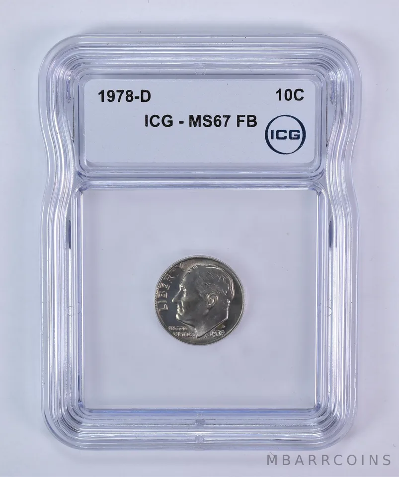 1978-D Roosevelt Dime MS67 FB ICG
