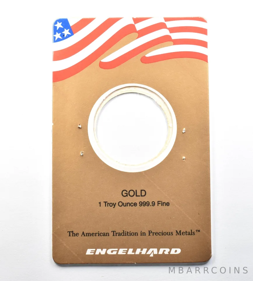 Engelhard Assay Certificate For 1 Oz Gold - NO Coin a0816