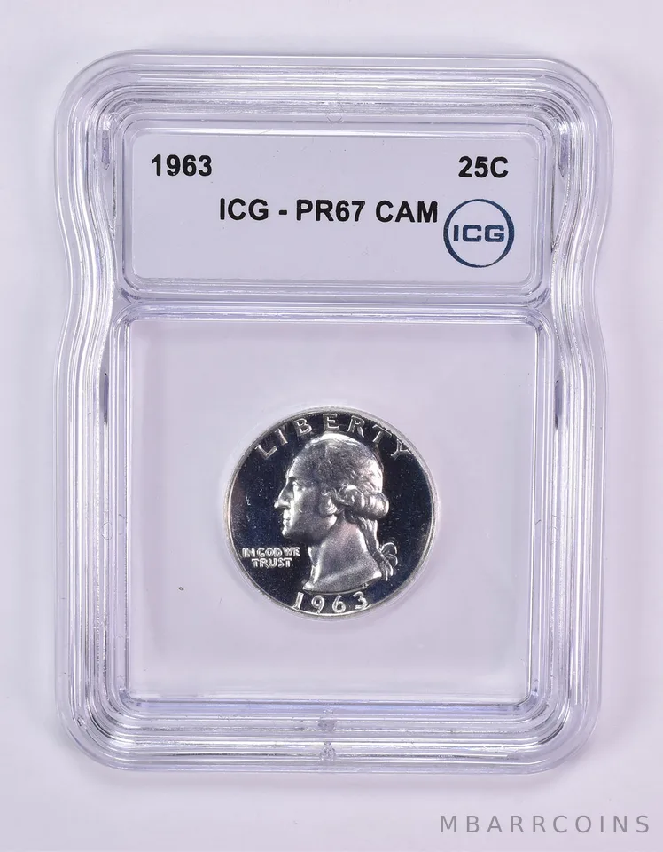 1963 Washington Quarter PR67 CAM ICG