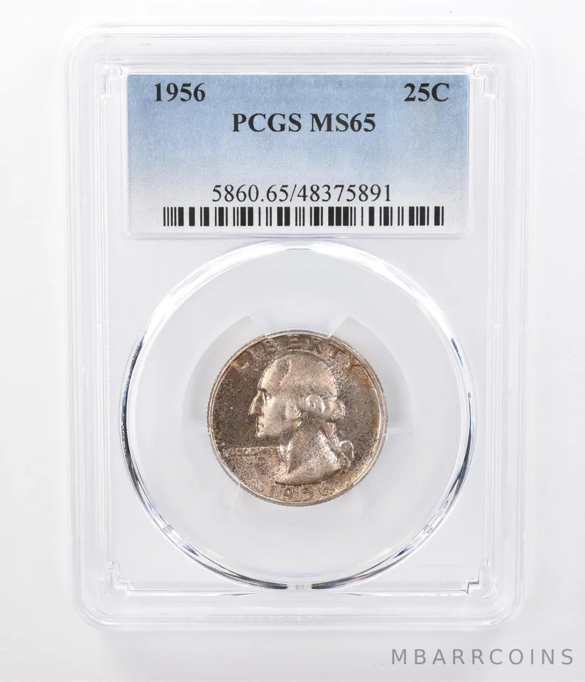 1956 Washington Quarter MS65 PCGS Beautifully Toned *7302