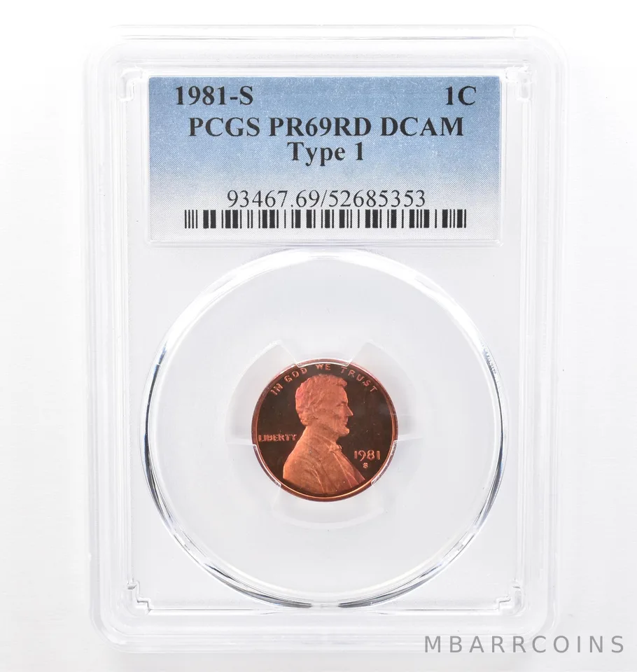 1981-S Lincoln Memorial Cent Type 1 PR69 RD DCAM PCGS Beautiful Tone a7750