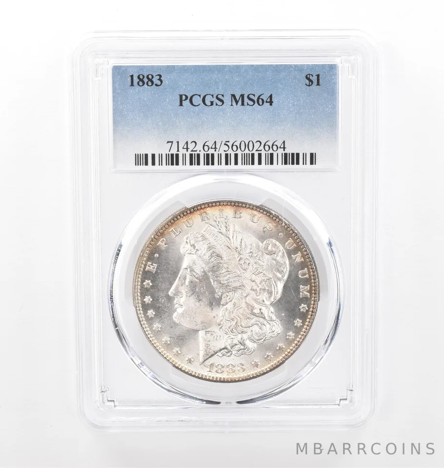 1883 Morgan Silver Dollar MS64 PCGS Peripheral Tone *2072