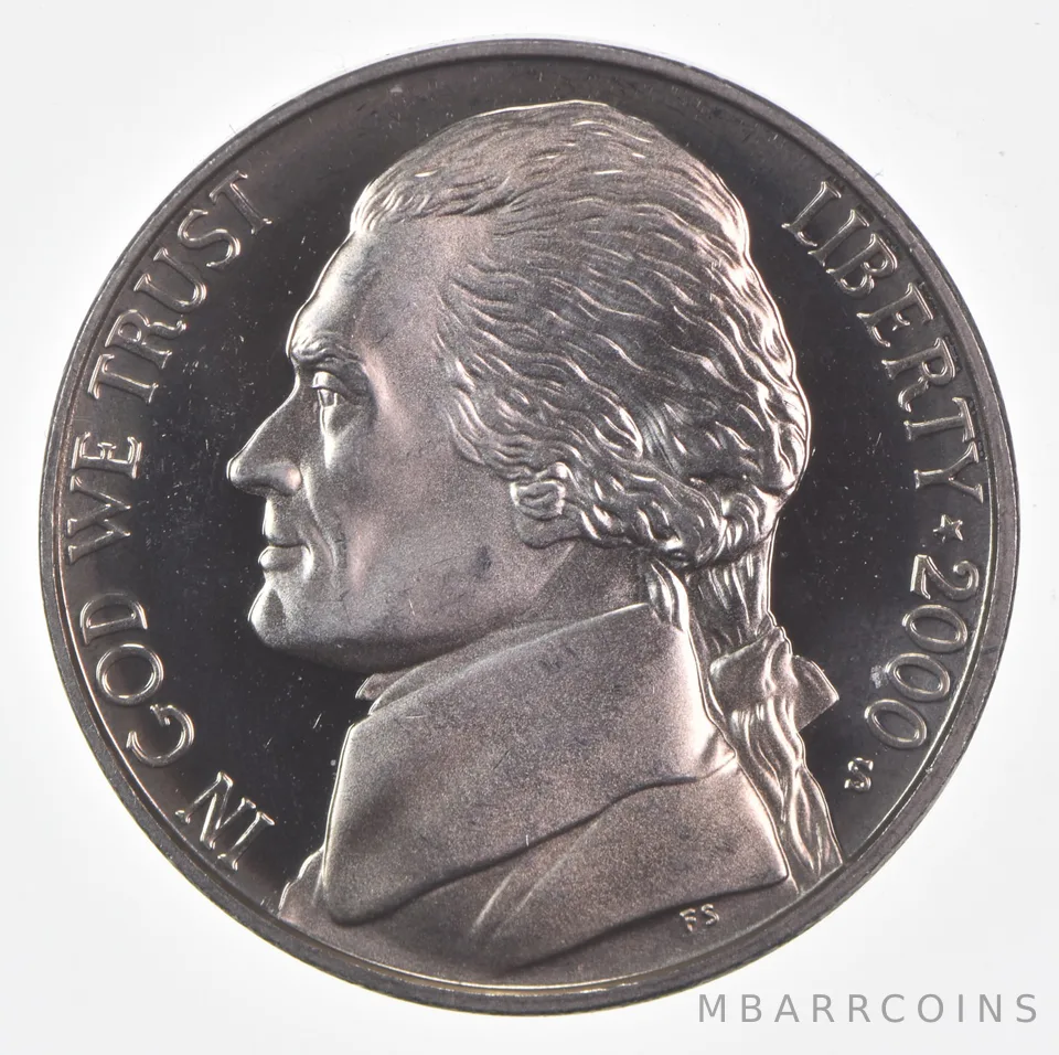 2000-S Jefferson Nickel Proof