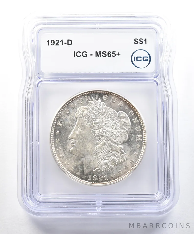 1921-D Morgan Silver Dollar MS65+ ICG a9011