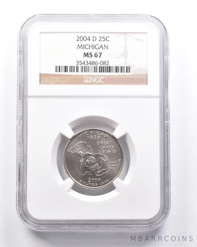 MS67 2004-D Washington State Quarter Michigan NGC *6330