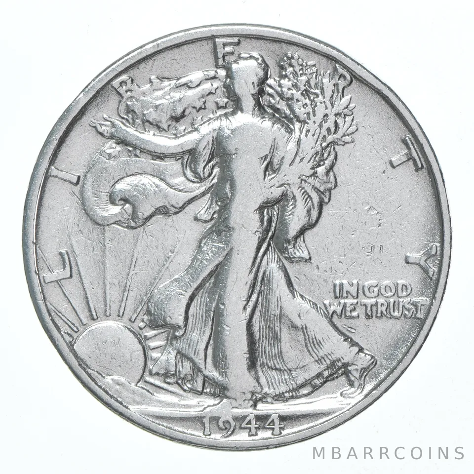 XF/AU 1944-S Walking Liberty Half Dollar Polished 90% Silver