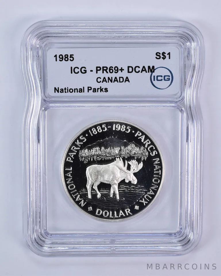 1985 Canada 1 Dollar Silver National Parks PR69+ DCAM ICG
