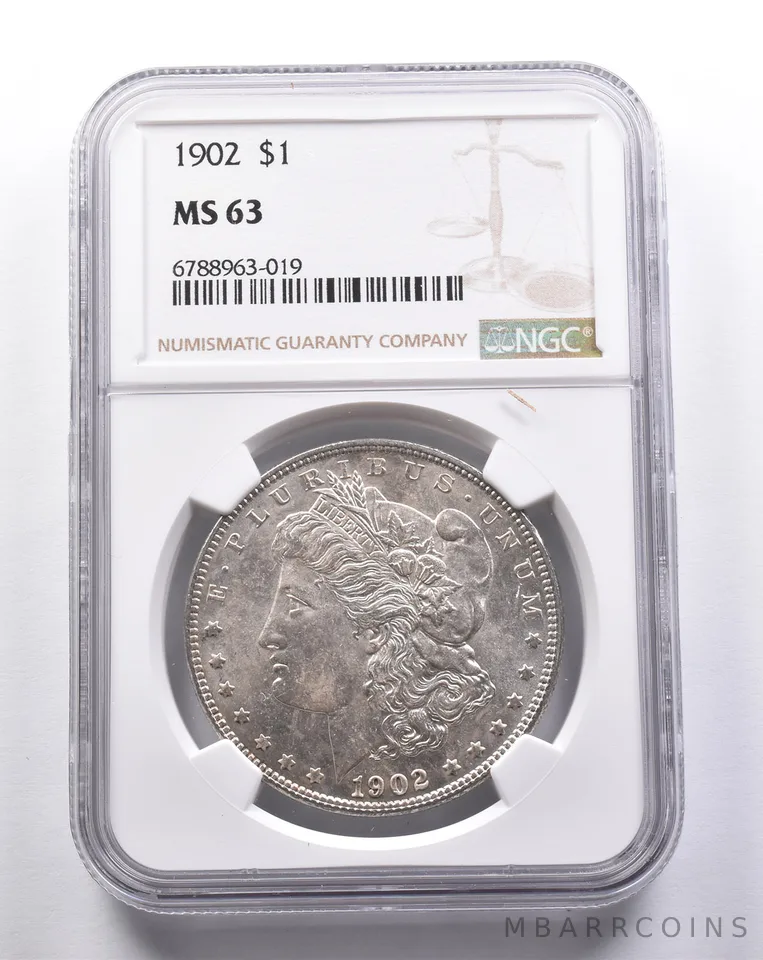 MS63 1902 Morgan Silver Dollar NGC *3274