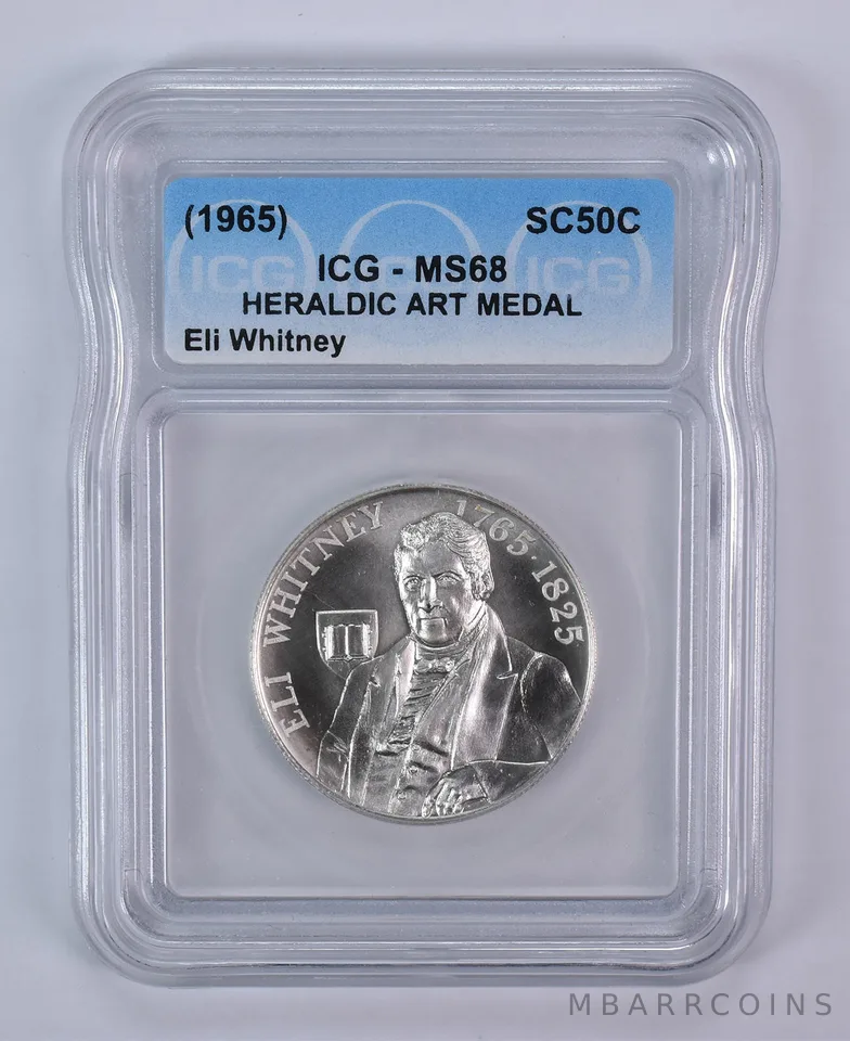 1965 So Called Half Dollar Eli Whitney MS68 ICG
