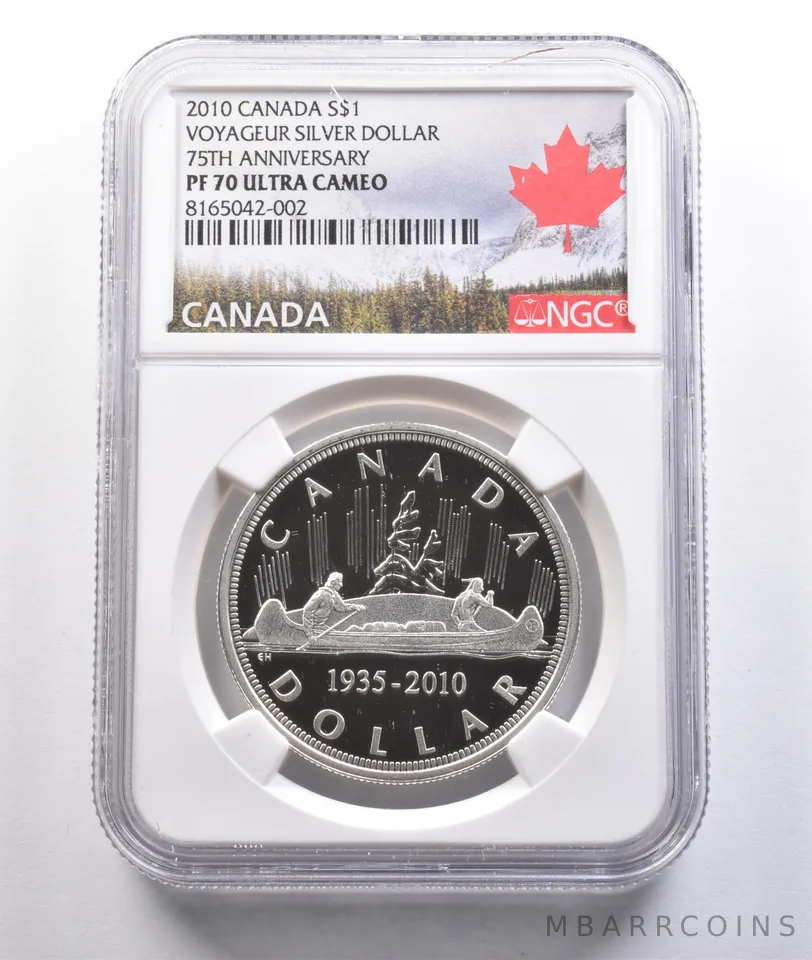 2010 Canada Silver Dollar Voyageur 75th Anniversary PF70 UCAM NGC *6925