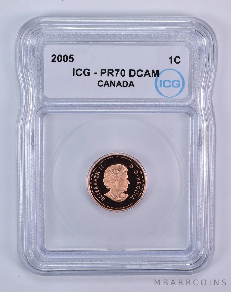2005 Canada 1 Cent PR70 DCAM ICG