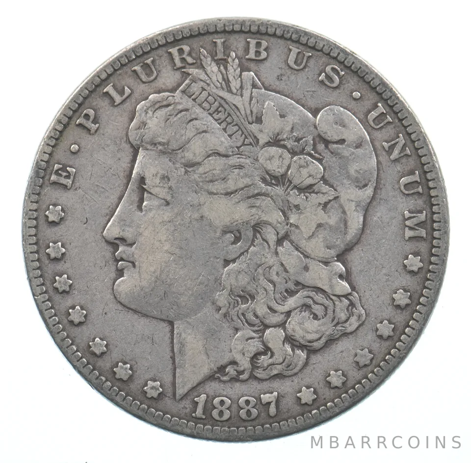 Early - 1887 Morgan Silver Dollar - 90% US Coin *594