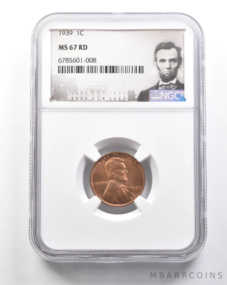 1939 Lincoln Wheat Cent MS67 RD NGC *7473