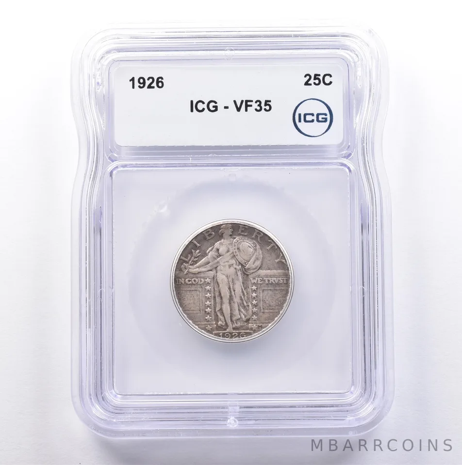 1926 Standing Liberty Quarter VF35 ICG *9023