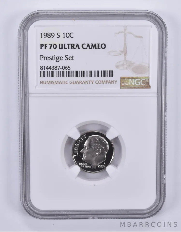 1989-S Roosevelt Dime Prestige Set PF70 UCAM NGC Brown Label