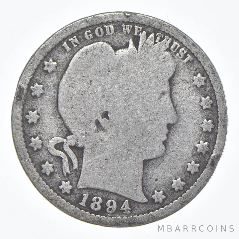1894-S Barber Quarter Average Circ
