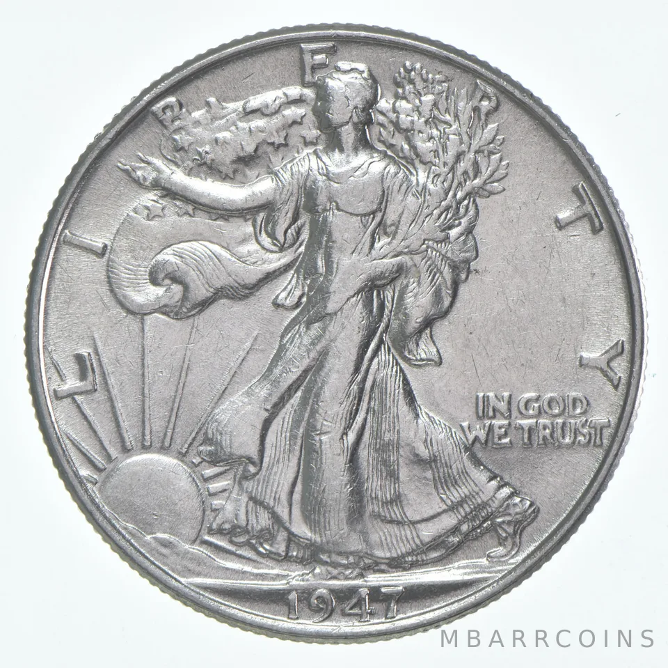 CHAU 1947 (P) Walking Liberty Half Dollar Choice AU 90% Silver (1pc)