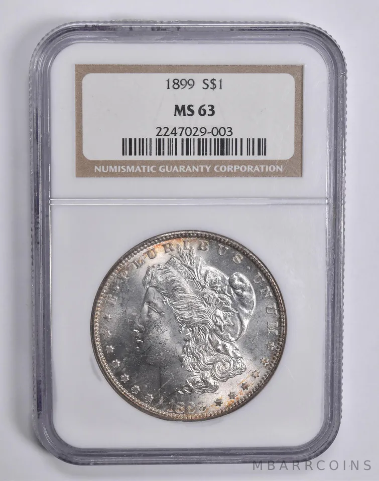 MS63 1899 Morgan Silver Dollar NGC *0370