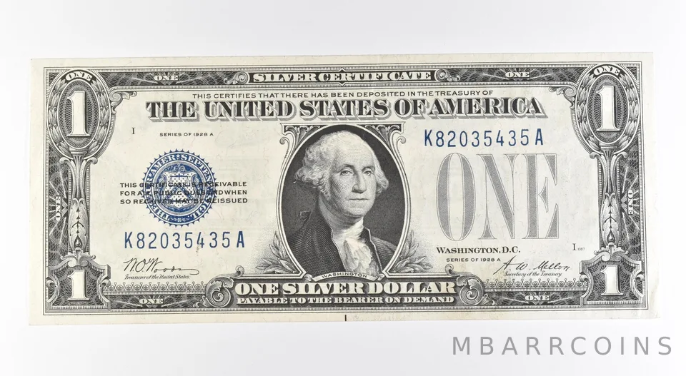 1928 A $1 Silver Certificate Blue Seal Fr#1601 *0496