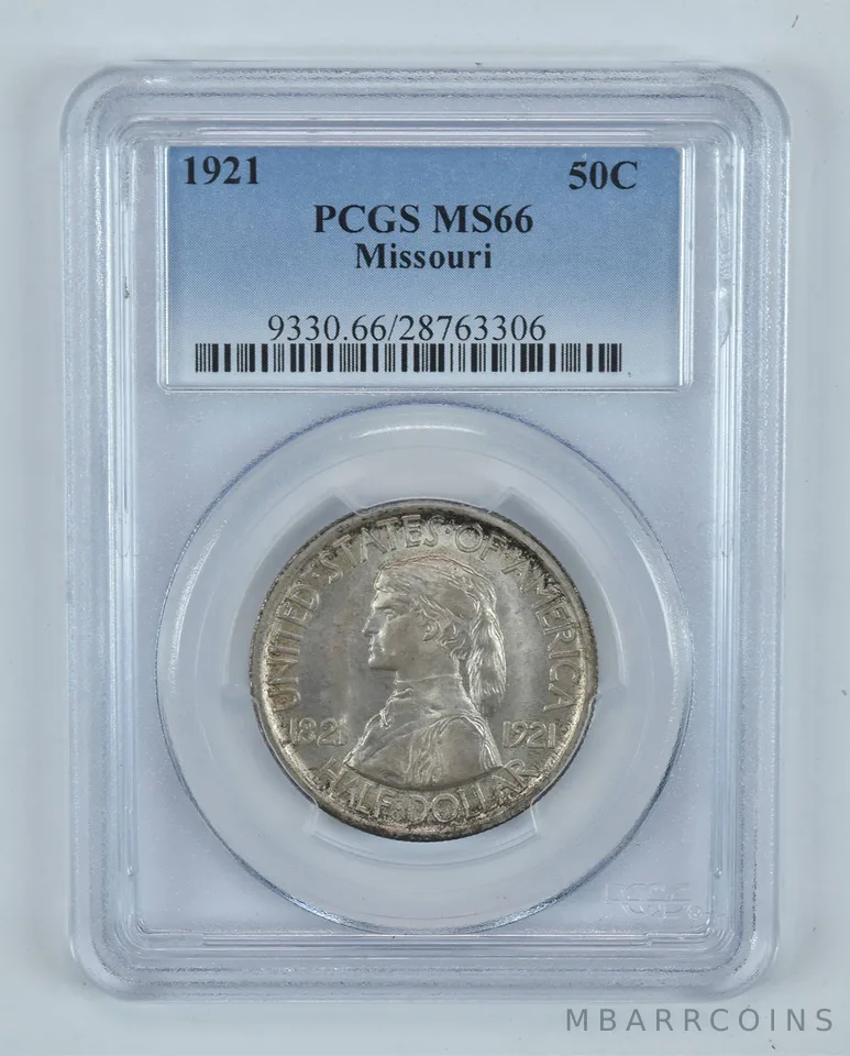 1921 Missouri Commemorative Half Dollar MS66 PCGS *9285
