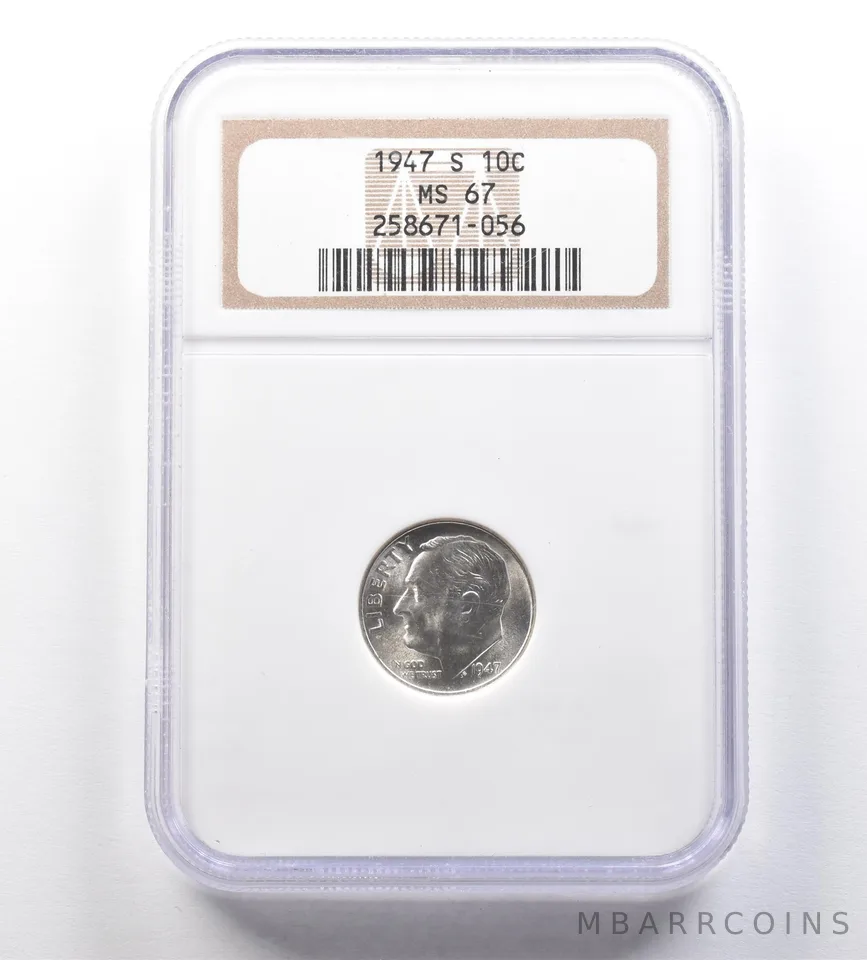 1947-S Roosevelt Dime MS67 NGC a1005