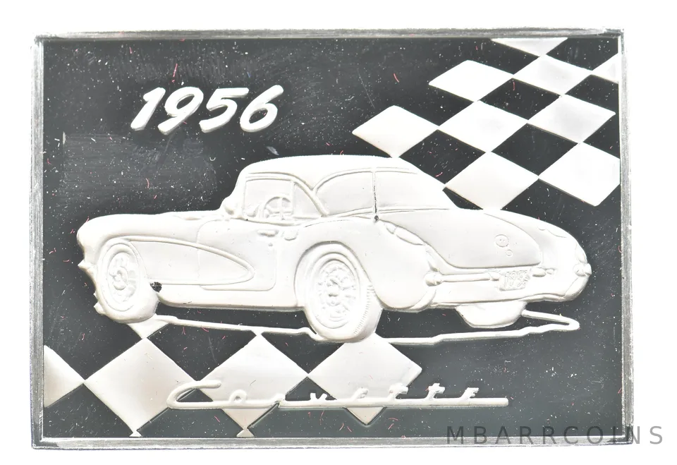 1956 Corvette Silver Art Bar Vintage Car *3275