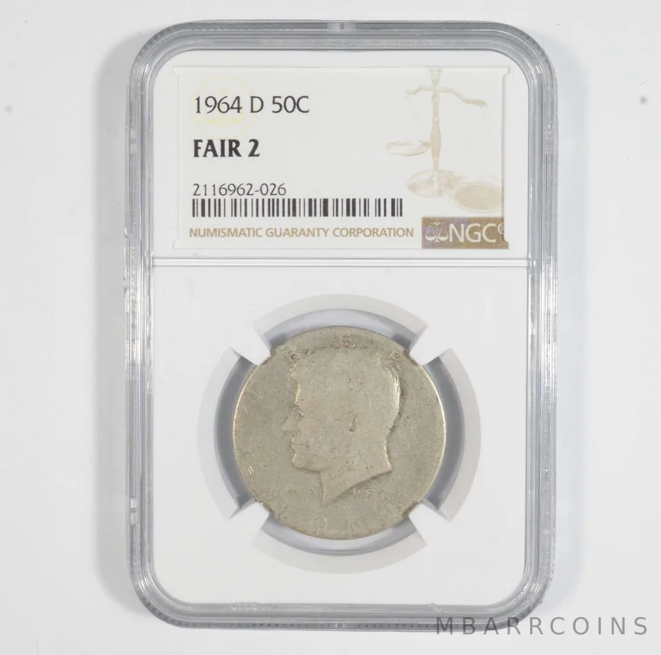 FAIR 2 1964-D Kennedy Half Dollar - Graded NGC LOW Ball a7133