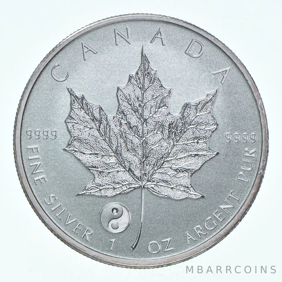 2016 Canada 5 Dollars Silver Maple Leaf Yin Yang Privy Reverse Proof 1 Oz