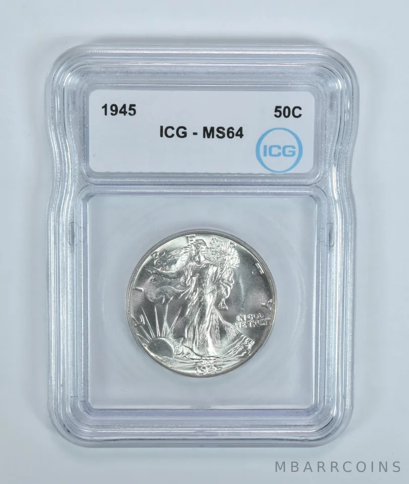 1945 Walking Liberty Half Dollar MS64 ICG