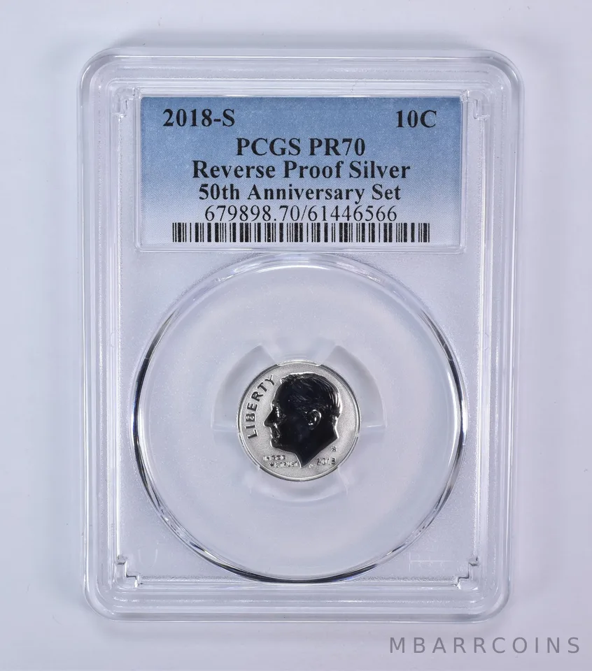 2018-S Roosevelt Dime Silver 50th Anniversary Set Reverse PR70 PCGS