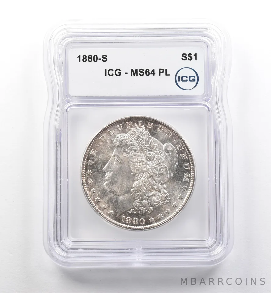1880-S Morgan Silver Dollar MS64 PL ICG *7483