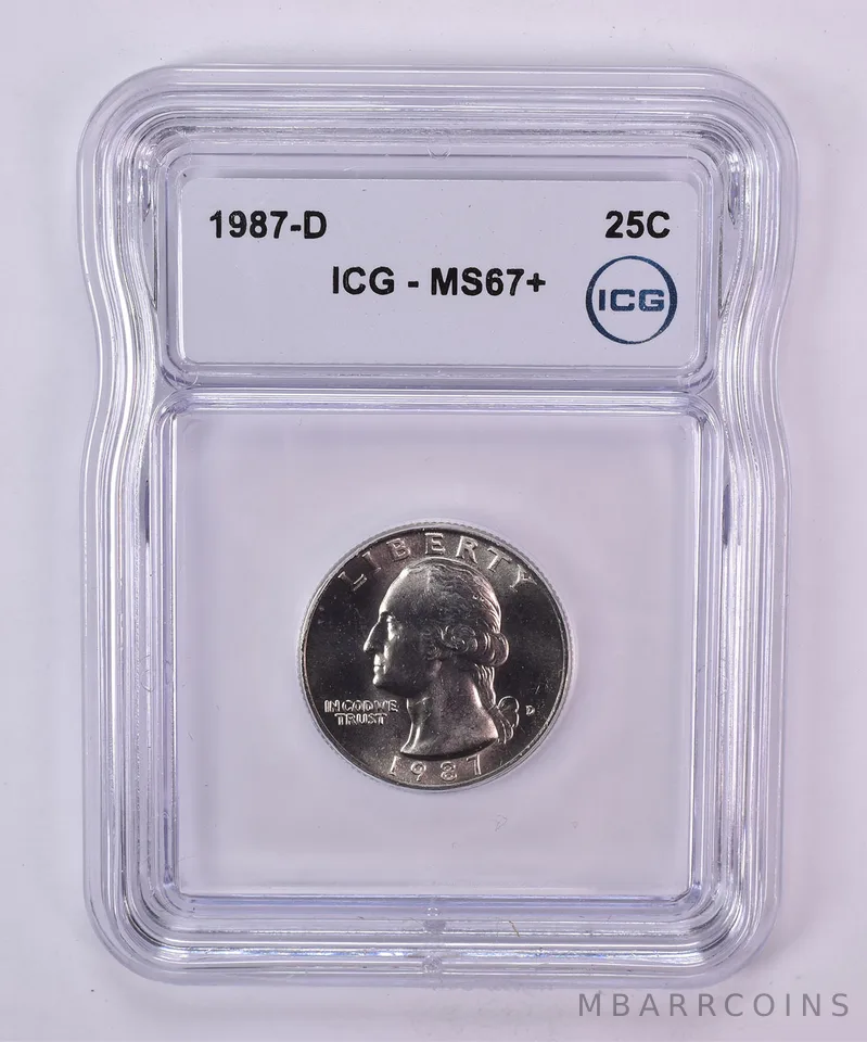 1987-D Washington Quarter MS67+ ICG
