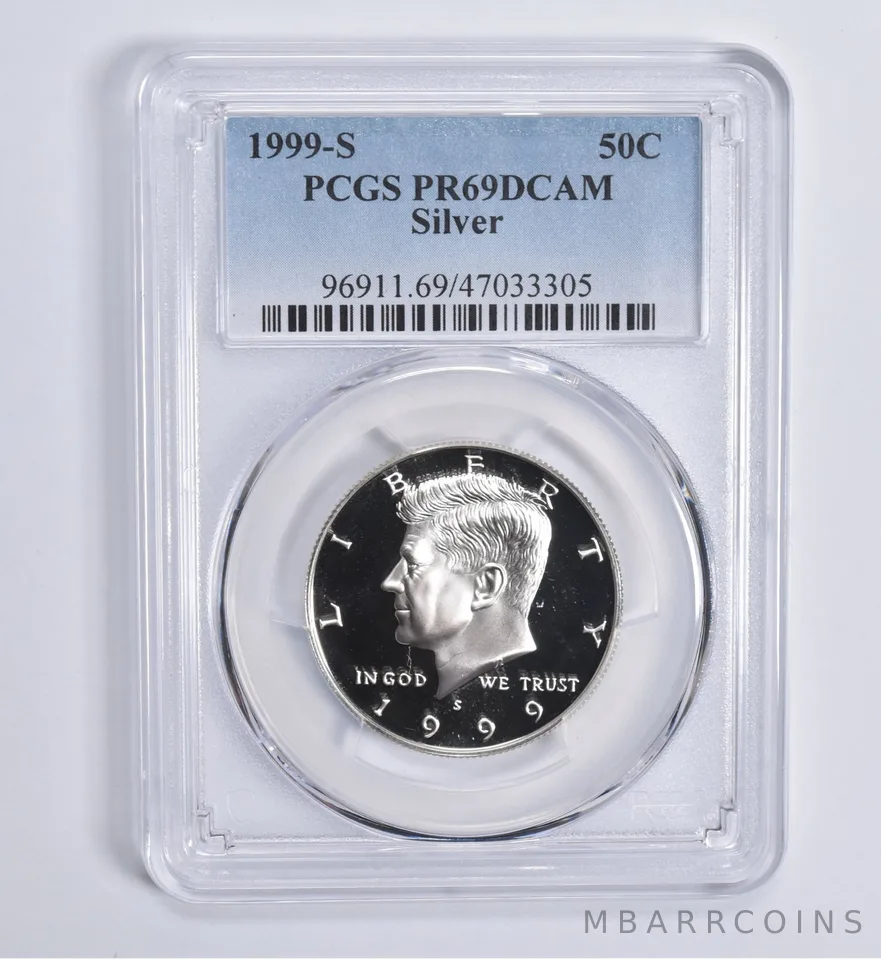 1999-S Kennedy Half Dollar Silver PR69 DCAM PCGS Blue Lbl