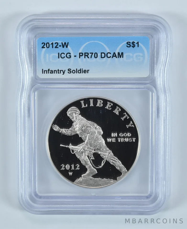 2012-W Infantry Soldier Commemorative Silver Dollar PR70 DCAM ICG
