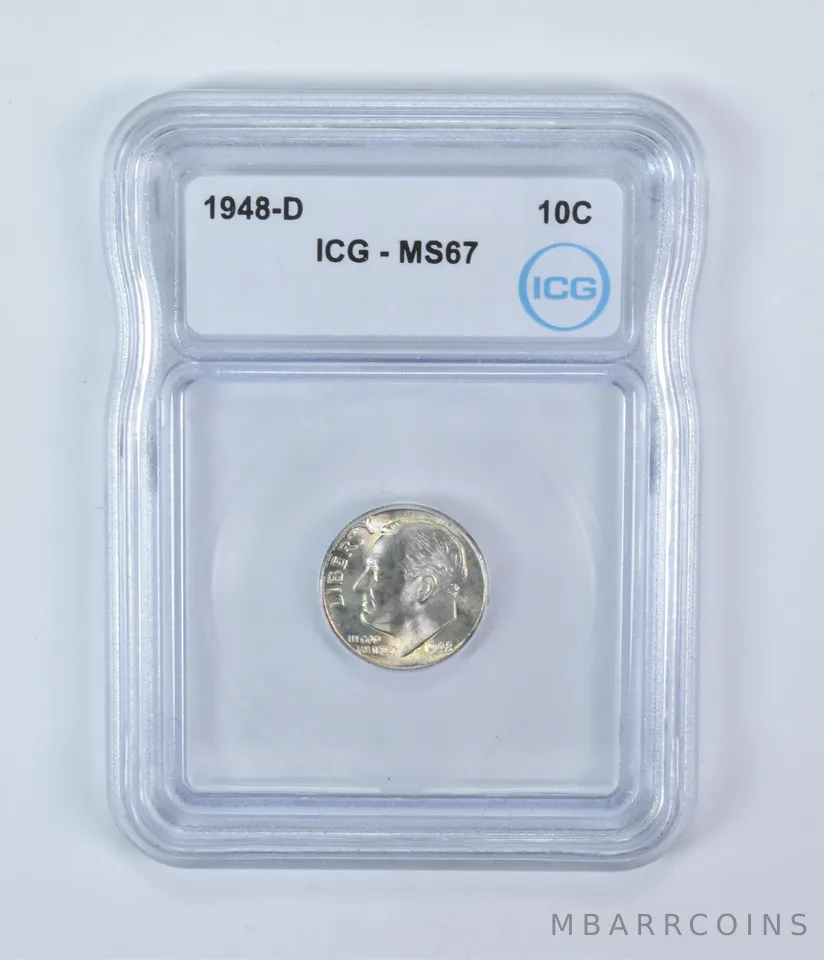 1948-D Roosevelt Dime MS67 ICG