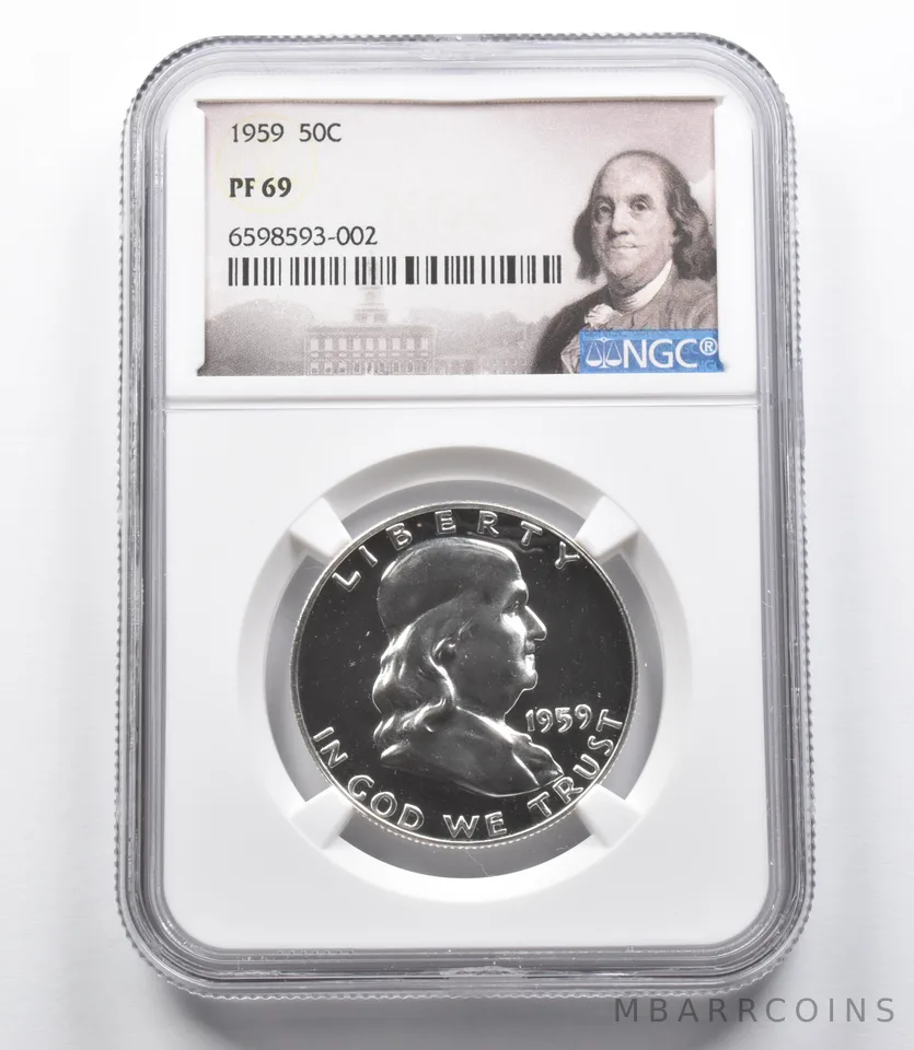 1959 Franklin Half Dollar PF69 NGC Special Label