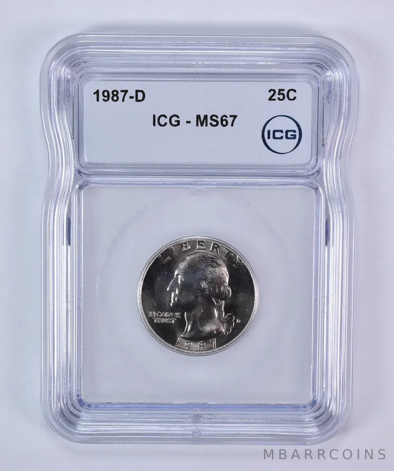 1987-D Washington Quarter MS67 ICG