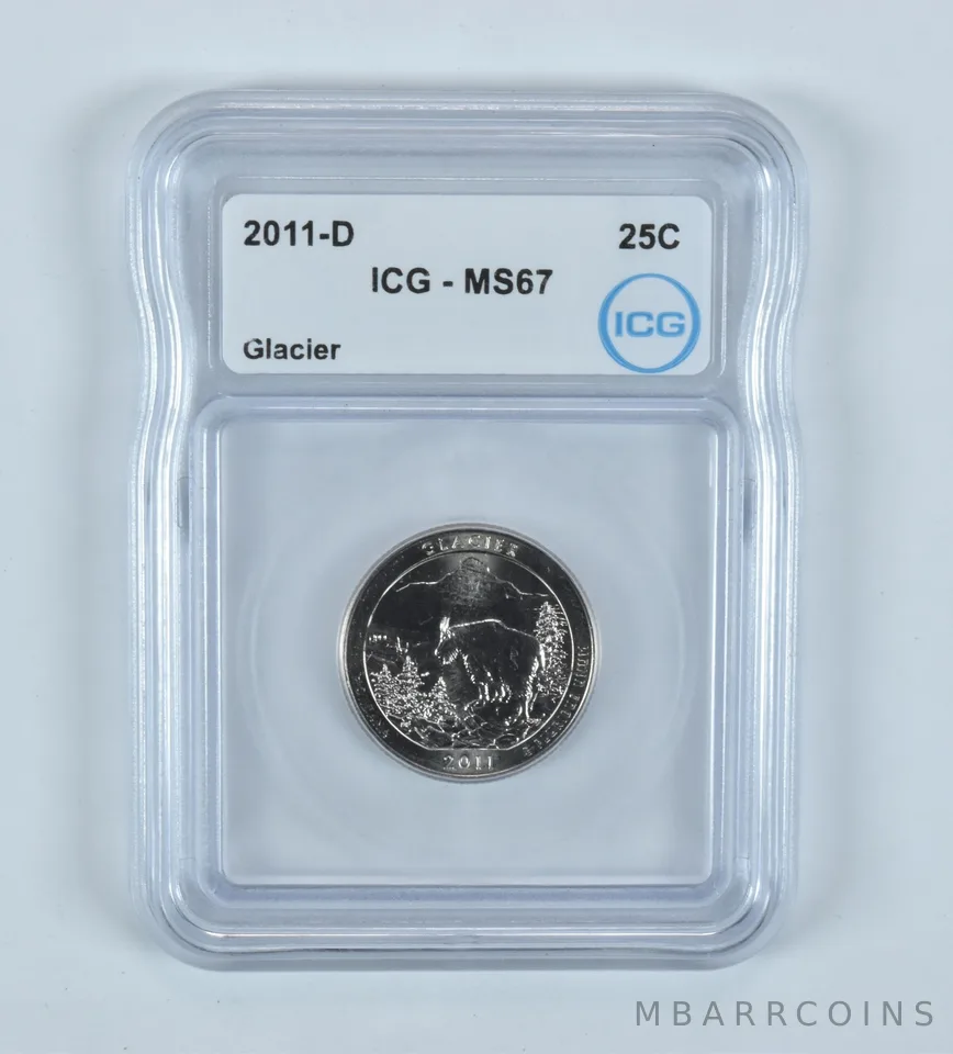 2011-D Washington Quarter ATB Glacier MS67 ICG