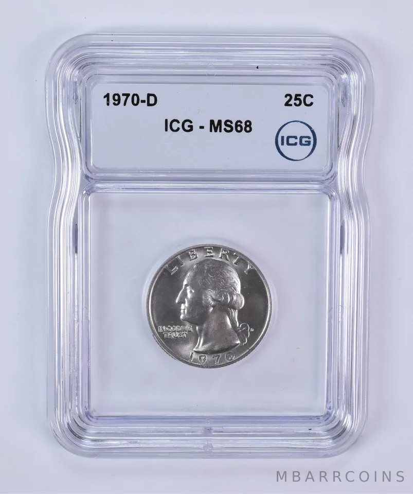 1970-D Washington Quarter MS68 ICG