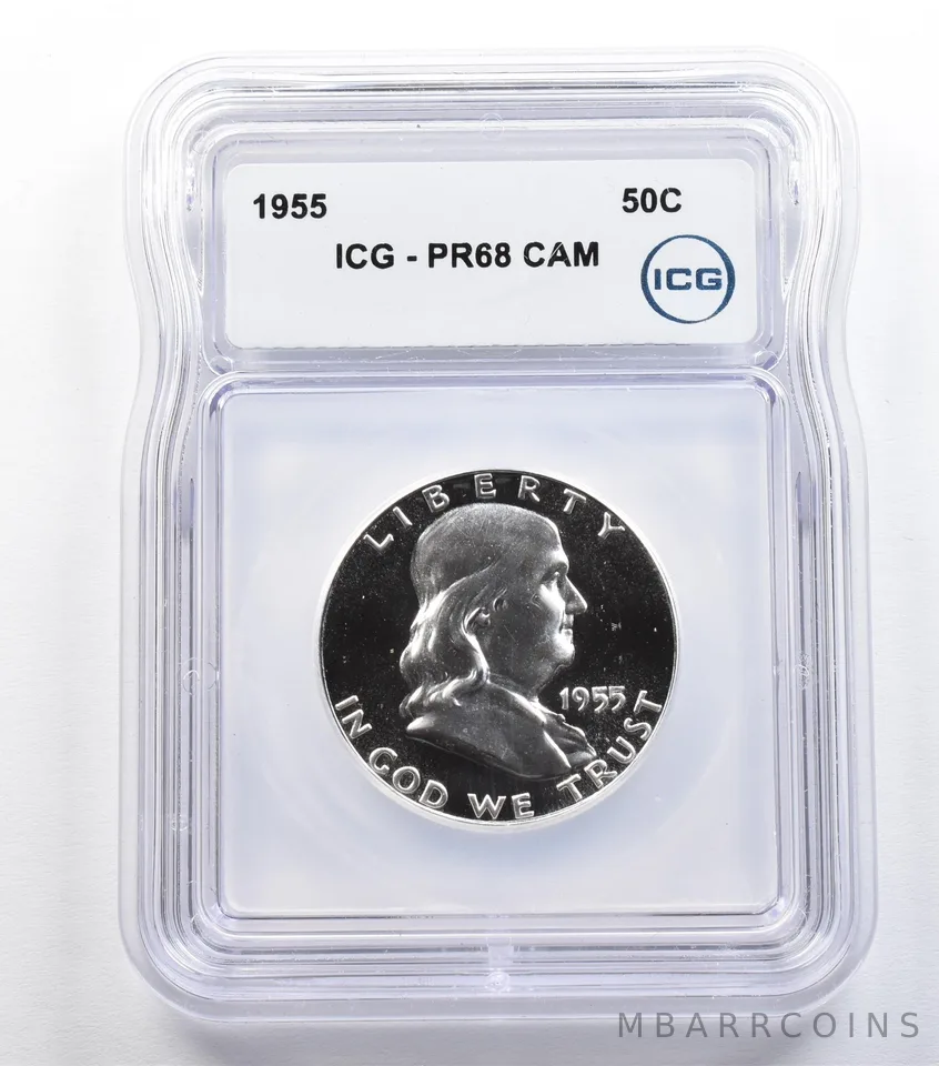 1955 Franklin Half Dollar PR68 CAM ICG *9323