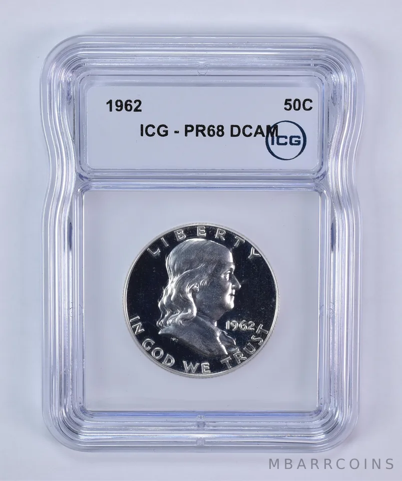 1962 Franklin Half Dollar PR68 DCAM ICG