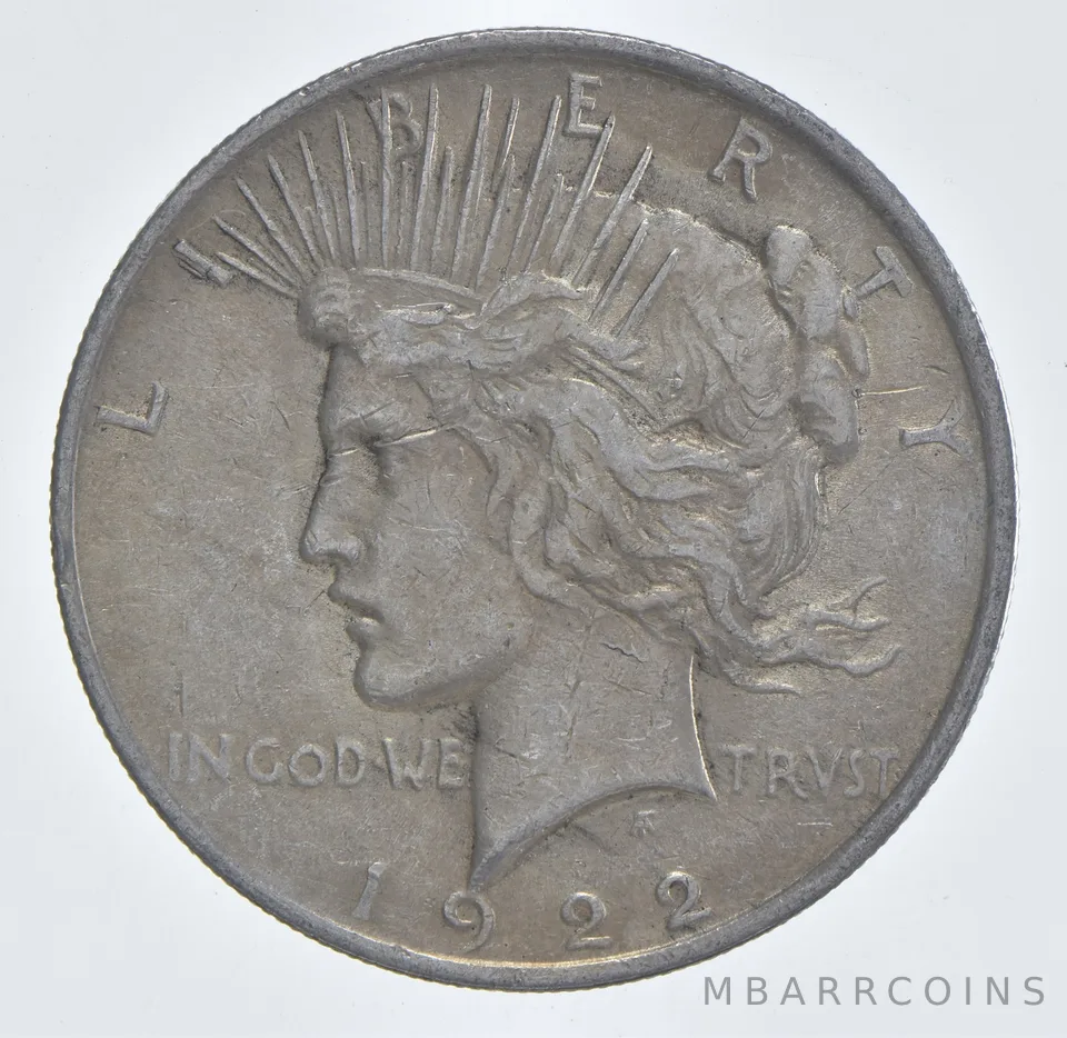Better - 1922 Peace Silver Dollar - 90% US Coin *654