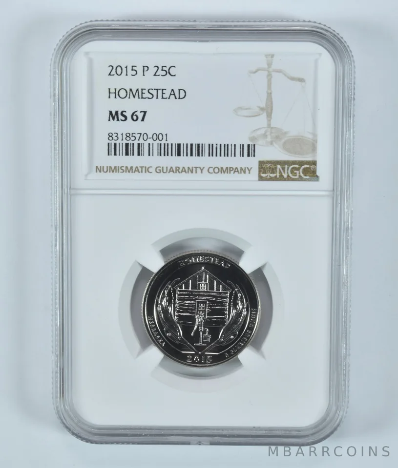 2015-P Washington Quarter Homestead America The Beautiful MS67 NGC