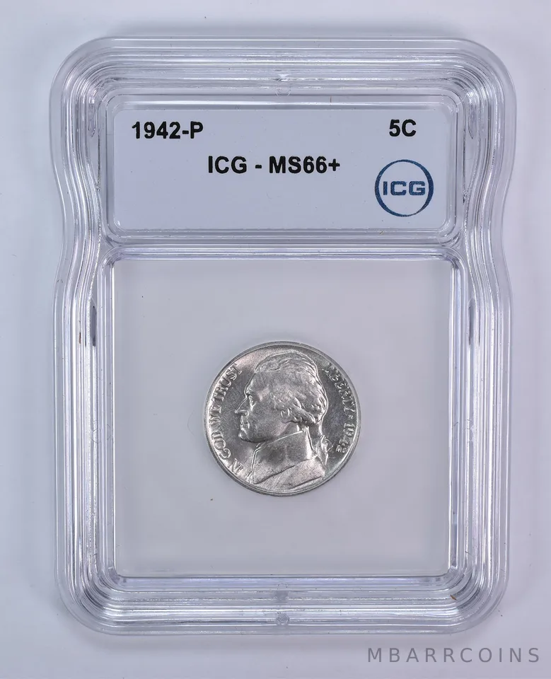 1942-P Jefferson Nickel MS66+ ICG