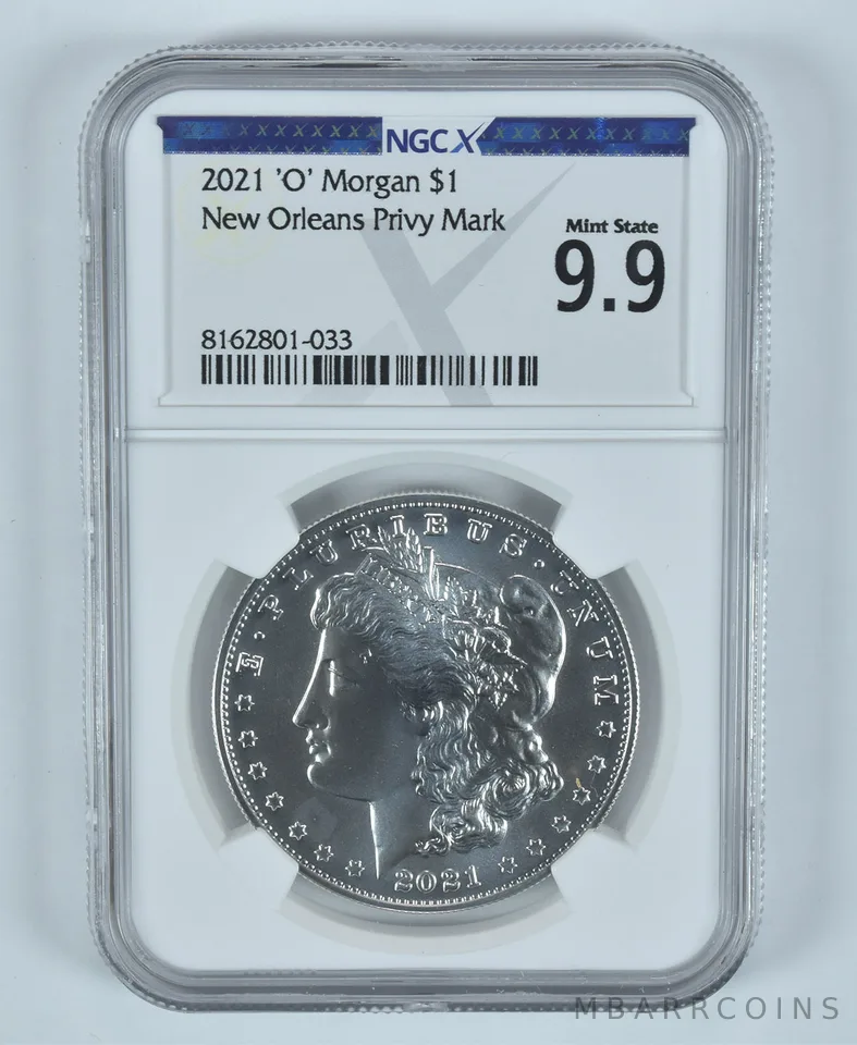 2021-O Privy Morgan Silver Dollar Mint State 9.9 NGC X NGCX